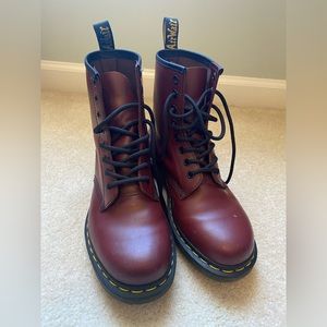 Dr Martens 1460 Leather Lace Up boots- Cherry Red